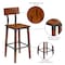 Flash Furniture Rustic Antique Walnut Industrial Wood Dining Barstool, PK4 4-XU-DG-W0236B-GG - alternate 2